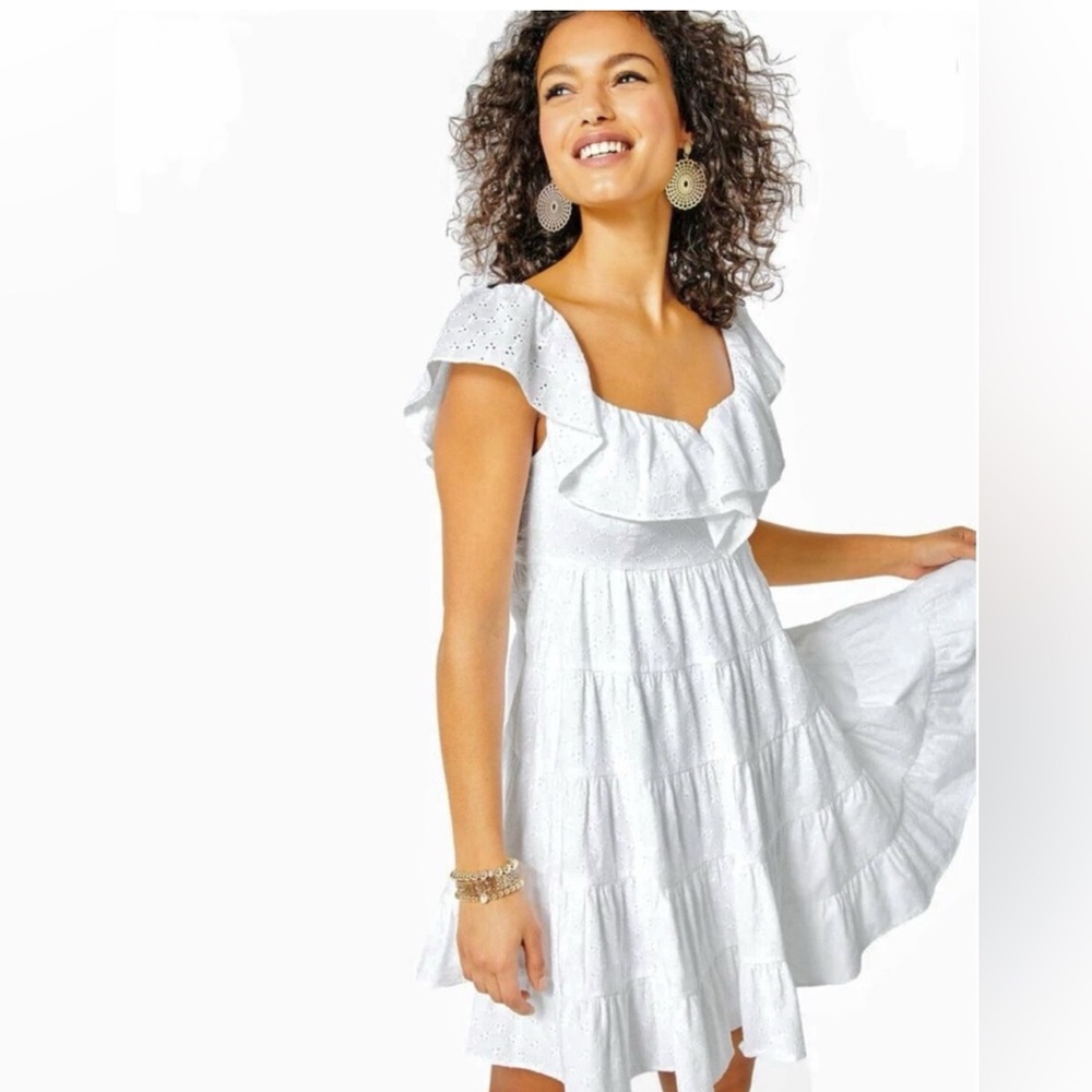 Lilly Pulitzer White Eyelet Emie Dress